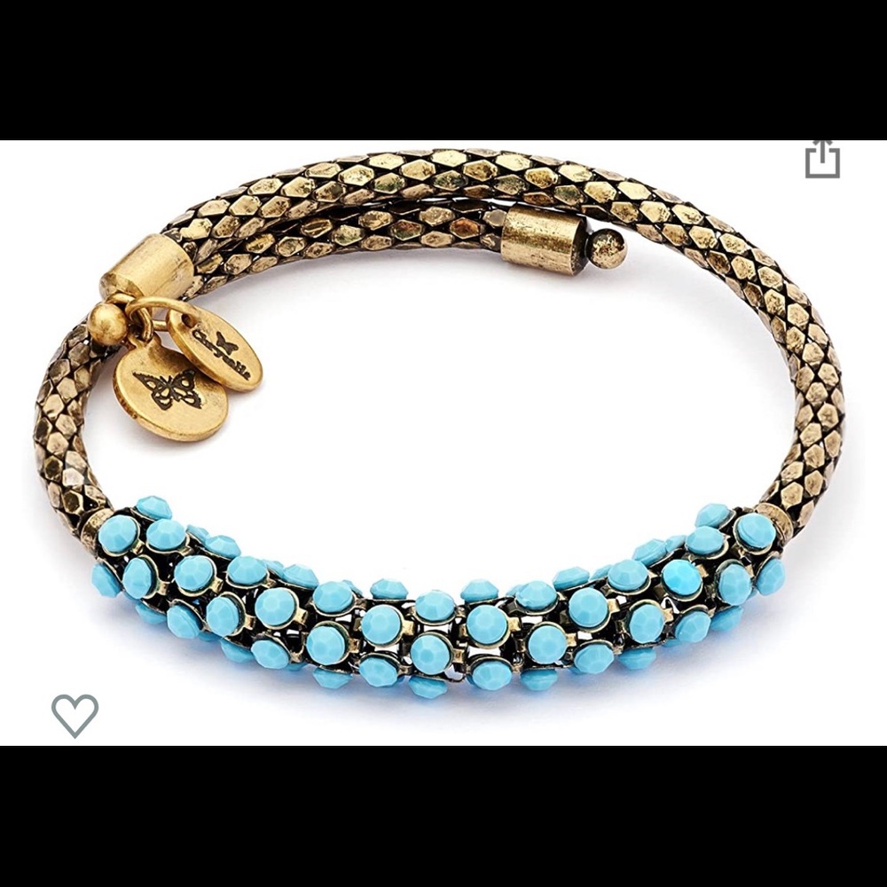 Chrysalis Boho Blue Solid Wrap Bangle Bracelet - image 3